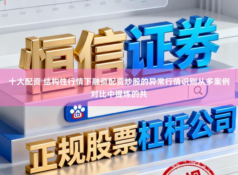 十大配资 结构性行情下融资配资炒股的异常行情识别从多案例对比中提炼的共